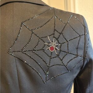 Early 2000’s Glamour Campaign Blazer with rhinestone spider